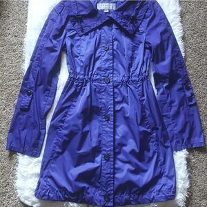 Marc‎ New York Andrew Marc Rain Trench Jacket Women’s Size XS Long Blue
